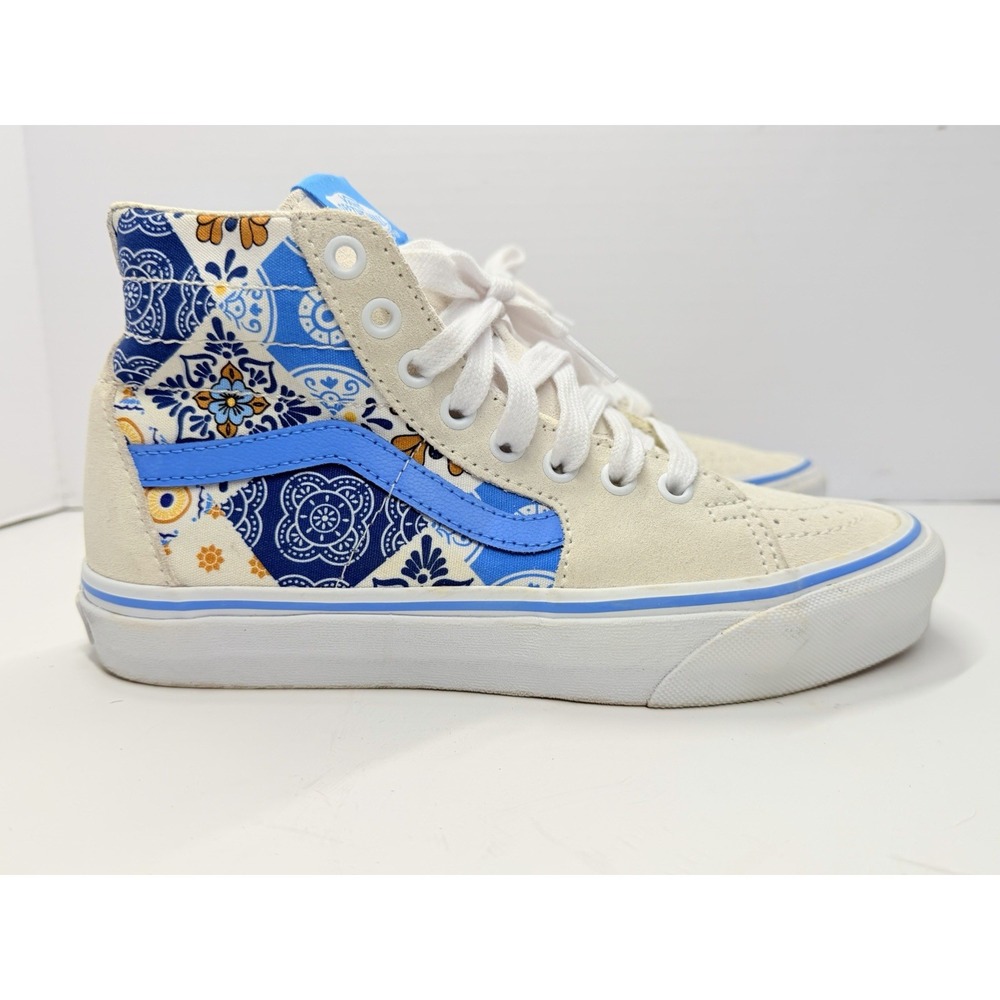 Vans Sk8-Hi Patchwork Floral Multi Marshmallow Men's Size 6.5 /Women's 8